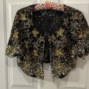 Free People beaded evening jacket or -\_(“))_/-. Free size